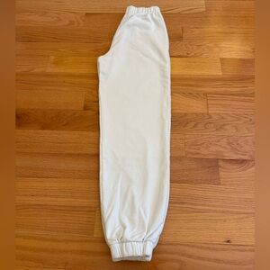 Brandy Melville White Rosa Sweatpants